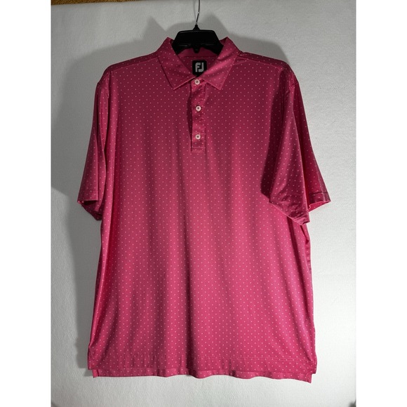 FootJoy Other - Footjoy Polo Golf Shirt Mens Performance All Over Print Diamond Size‎ XL